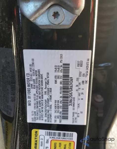 2016 Lincoln Mkz from USA, damaged, VIN 3LN6L2GK7GR624369